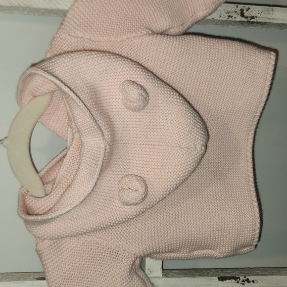 Baby Gap Pink Brannan Bear Sweater 3-6 Months - Picture 4 of 7